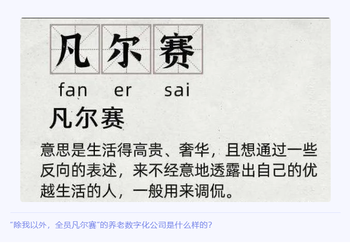 “除我以外，全員凡爾賽”的養(yǎng)老數(shù)字化公司是什么樣的？(圖1)
